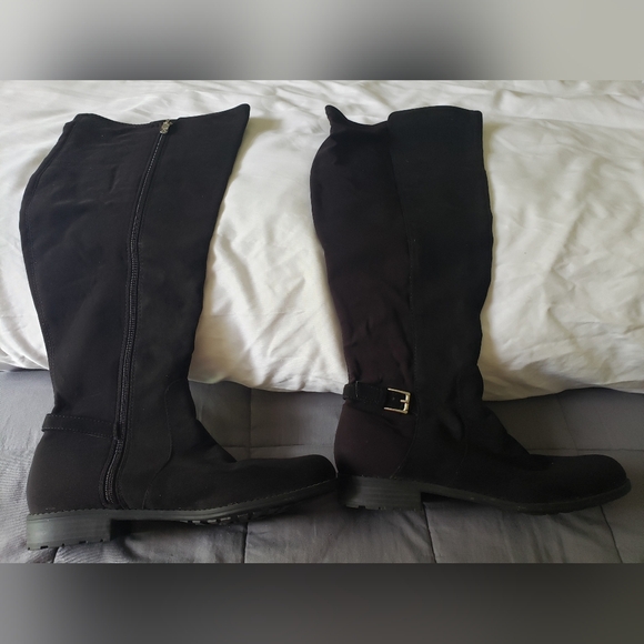 Liz Claiborne Over the Knee Faux Suede Boots - Picture 1 of 10
